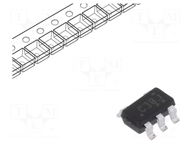 IC: digital; NAND; Ch: 1; IN: 2; CMOS; SMD; SOT23-5; 1.65÷5.5VDC; 10uA TEXAS INSTRUMENTS SN74LVC1G38DBVT