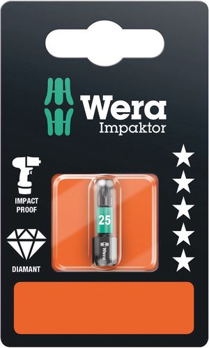 867/1 IMP DC SB Impaktor bits, 1 x TX 25x25, Wera 05073925001