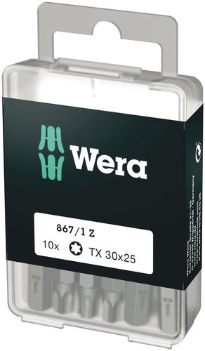 867/1 DIY TORX® bits, 10 x TX 30x25, Wera 05072411001