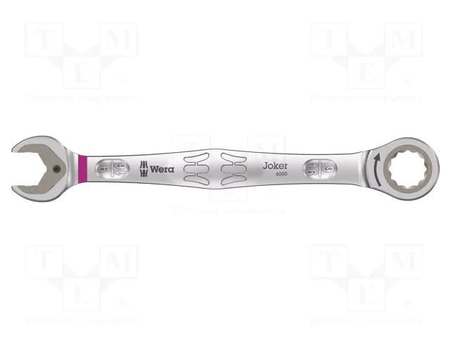 Wrench; inch,combination spanner,with ratchet; 9/16"; steel WERA WERA.05073284001