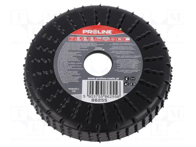 Grinding wheel; 120mm; flat,with rasp PROLINE PRE-86255