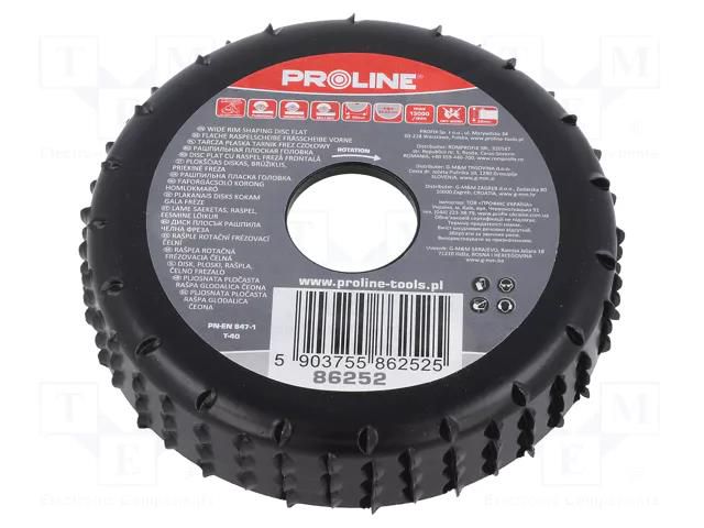 Grinding wheel; 90mm; flat,with rasp PROLINE PRE-86252