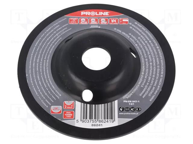 Grinding wheel; 125mm; prominent,with rasp PROLINE PRE-86241