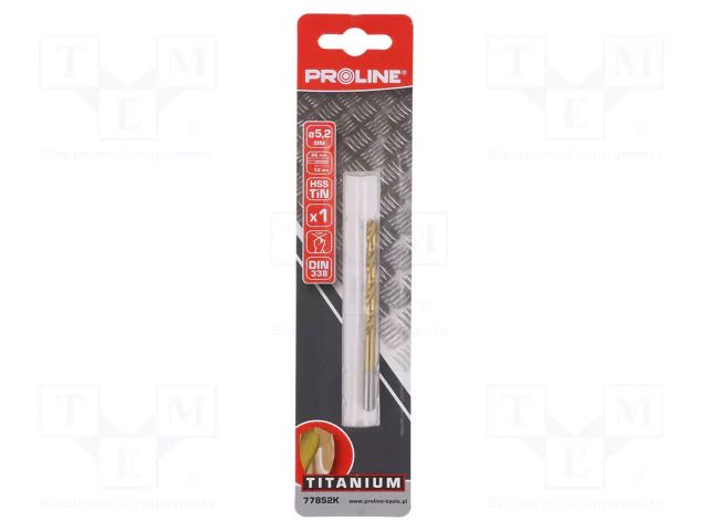 Drill bit; for metal; Ø: 5.2mm; Features: grind blade; blister PROLINE PRE-77852K