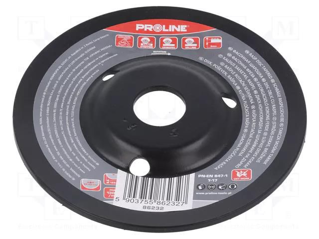 Grinding wheel; 125mm; angular contact,with rasp PROLINE PRE-86232