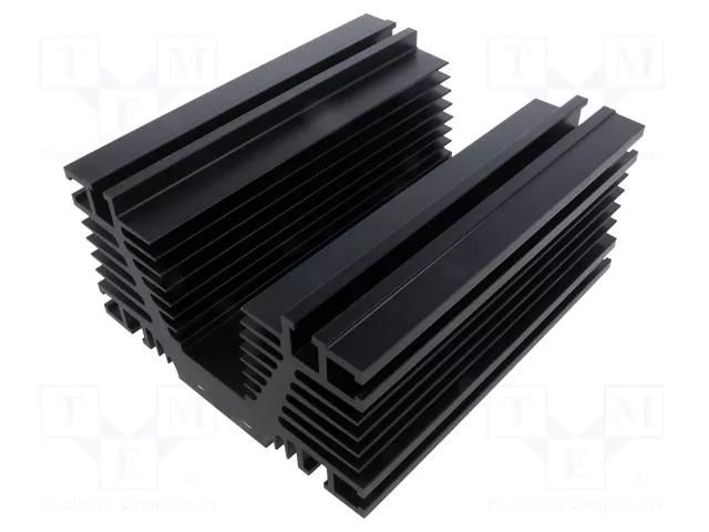 Heatsink: extruded; grilled; black; L: 200mm; W: 176mm; H: 98mm SEIFERT ELECTRONIC KL-189/200/SW/L