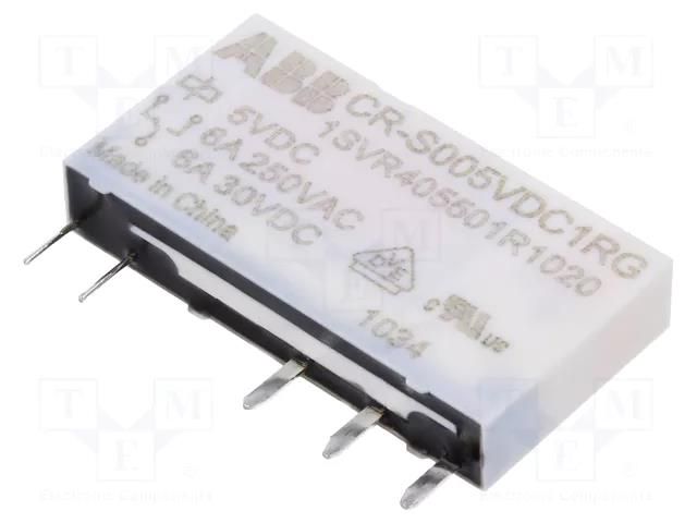 Relay: miniature; SPDT; Ucoil: 5VDC; CR-S; socket,THT ABB CR-S005VDC1RG