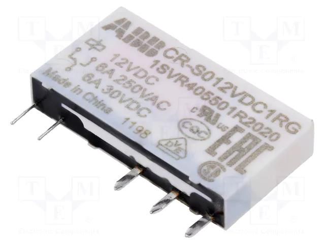 Relay: miniature; SPDT; Ucoil: 12VDC; CR-S; socket,THT ABB CR-S012VDC1RG