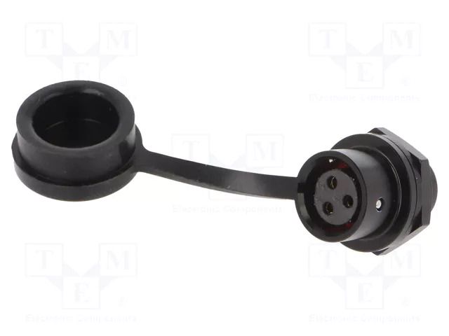 Connector: circular; socket; female; PIN: 3; IP67; SA12; 13A; 250V WEIPU SA1212/S3B