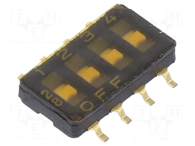 Switch: DIP-SWITCH; OFF-ON; 0.1A/50VDC; Pos: 2; -40÷105°C; SMD; 50mΩ KNITTER-SWITCH SMS504