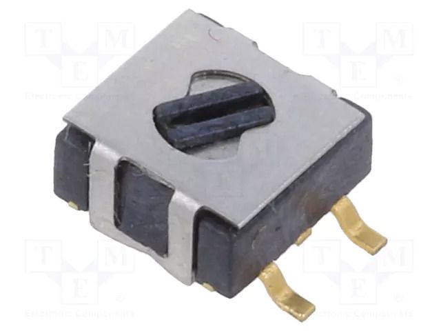 Switch: rotary; Pos: 2; 0.05A/12VDC; SMD; Leads: flat pin; 100mΩ KNITTER-SWITCH SMR1-30