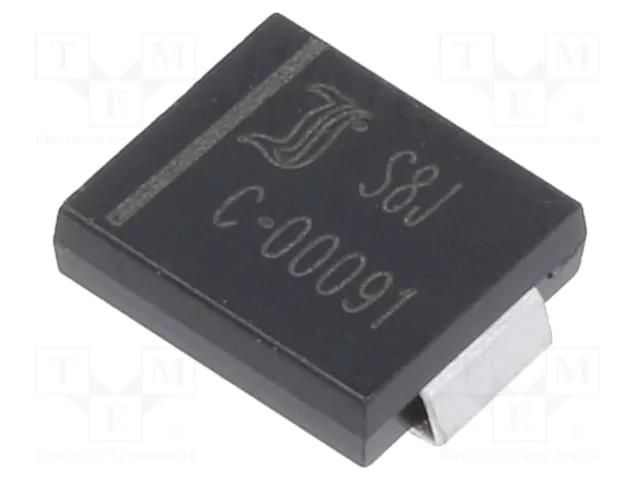 Diode: rectifying; SMD; 600V; 8A; 1.5us; SMC; Ufmax: 0.98V; Ifsm: 400A DIOTEC SEMICONDUCTOR S8J-DIO