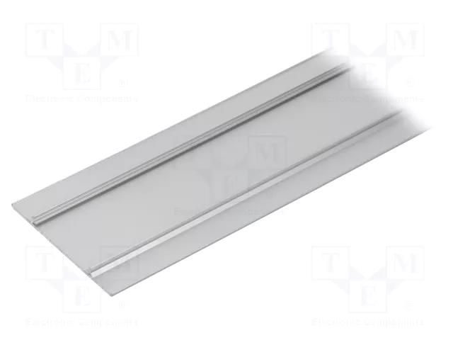 Cover; silver; 2m; aluminium; for profiles,WALLE12 TOPMET TOP-B8040020