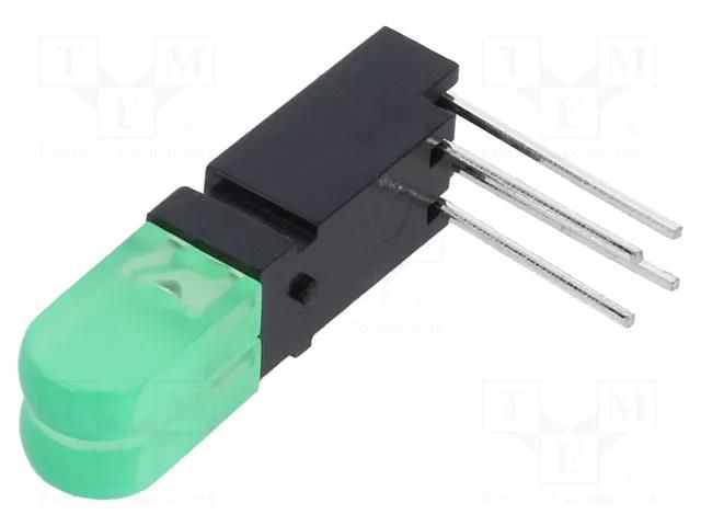 LED; in housing; No.of diodes: 2; yellow green; 20mA; 60°; λd: 573nm MENTOR 1802.8831