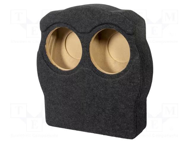 Car loudspeaker enclosure; MDF; black melange; 2x250m; BMW; 18l BASSER OBGL.BMW.23
