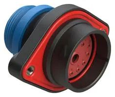 14 POSITION  PANEL MOUNT RECEPTACLE, PIN, SHELL SIZE 24, REDUCED DIAMETER SEAL (BLUE), SMALL THREAD ADAPTER 86AK2720 AHDP02-24-14PR-STA