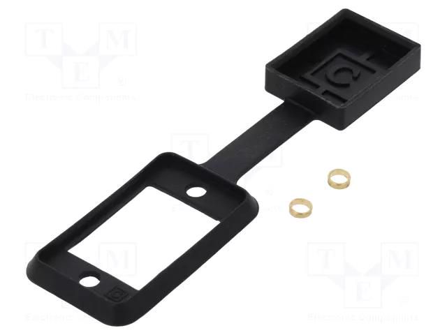 Socket gasket with dust cap; black; 29mm; Gasket: silicone; SLIM CLIFF CP299822