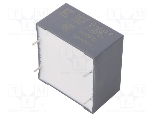 Capacitor: polypropylene; DC-Link; 10uF; THT; ESR: 6.9mΩ; C4AQ-P KEMET C4AQQLW5100P38J