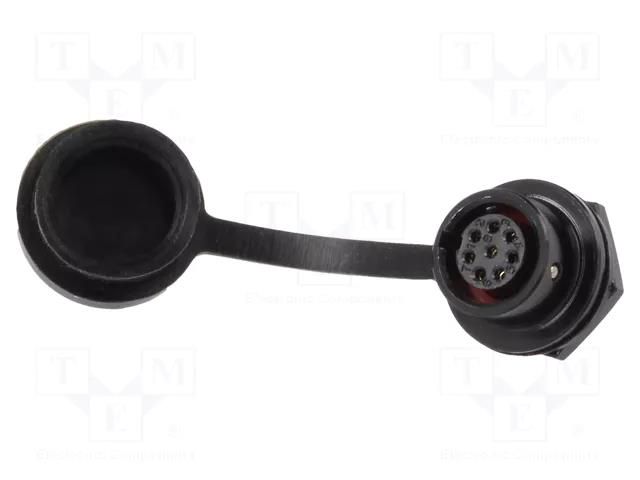 Connector: circular; socket; female; PIN: 8; IP67; SA8; 3A; 30V WEIPU SA812/S8B
