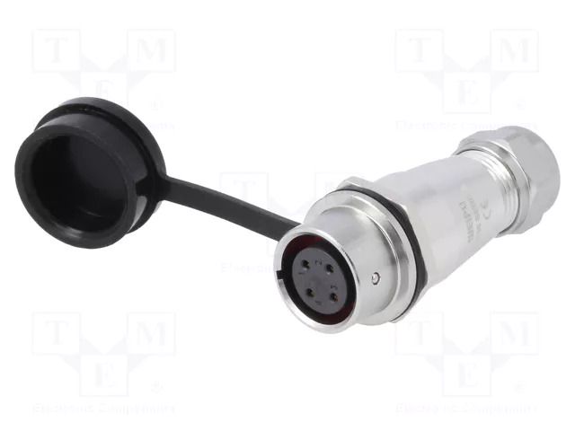Connector: circular; plug; female; PIN: 4; IP67; SA16; 5÷8mm; 5A; 500V WEIPU SA1611/S4IS