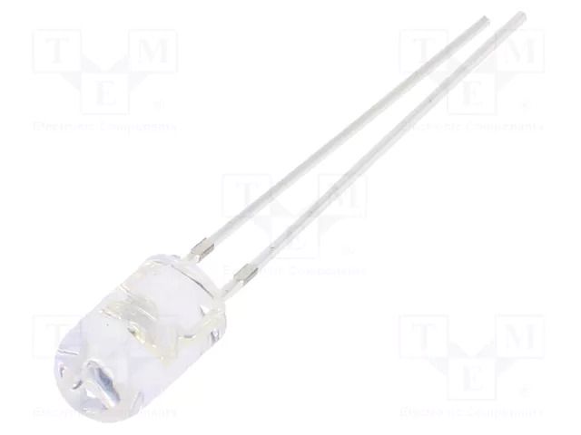 LED; blue; 5mm; 7000÷8400mcd; 30°; Front: convex; 2.9÷3.4VDC; 102mW OPTOSUPPLY OSB56P5E31B