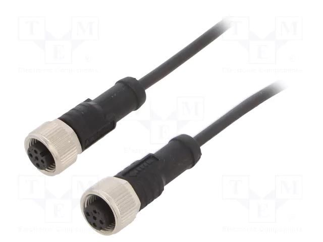 Cable: for sensors/automation; PIN: 4; with metal nut; plug; 250V AMPHENOL LTW M12A04FL12AFLSB002