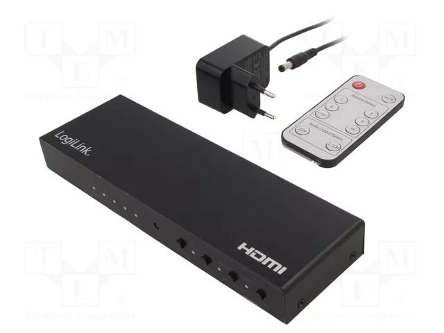 Switch; HDCP 2.2,HDMI 2.0; Input: HDMI socket x4; black LOGILINK HD0046
