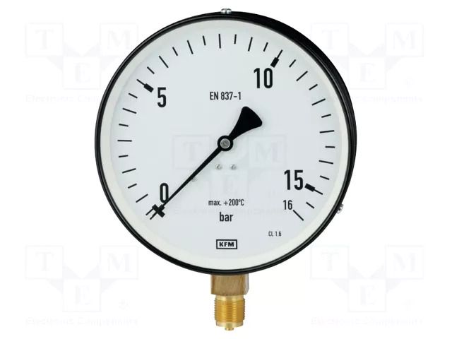 Manometer; 0÷400bar; Class: 1.6; 160mm; Temp: -25÷60°C; IP50; steel WIKA 111.22-30051444