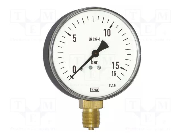 Manometer; 0÷25bar; Class: 1.6; 160mm; Temp: -40÷60°C; IP54; steel WIKA 111.20-12228801