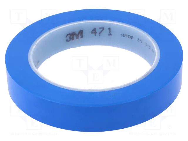 Tape: marking; blue; L: 33m; W: 19mm; Thk: 0.13mm; 2.5N/cm; 130% 3M 3M-471-19-33/BL