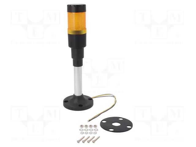 Signalling column; yellow; LED; 24VDC; 24VAC; HBJD-40; 40mm ONPOW HBJD-40DZA1Y24B