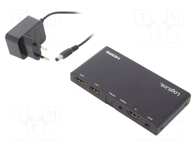 Splitter; HDCP 2.2,HDMI 2.0; Input: HDMI socket; black LOGILINK HD0034