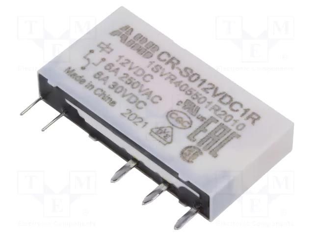 Relay: miniature; SPDT; Ucoil: 12VDC; CR-S; socket,THT ABB CR-S012VDC1R