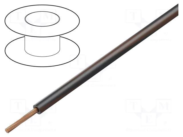 Wire; H05V-K,LgY; stranded; Cu; 0.5mm2; PVC; black-brown; 300V,500V BQ CABLE LGY0.50-BK/BR