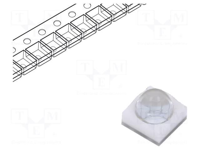 Power LED; UV-S; 3535; 30°; 700mA; 5W; λd: 365÷370nm; 3.4÷4VDC; SMD ProLight Opto PB2D-5JLA-US
