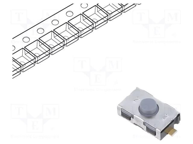 Microswitch TACT; SPST-NC; Pos: 2; 0.01A/32VDC; SMT; 2N; 2.5mm; KSR C&K KSR223GNCLFG