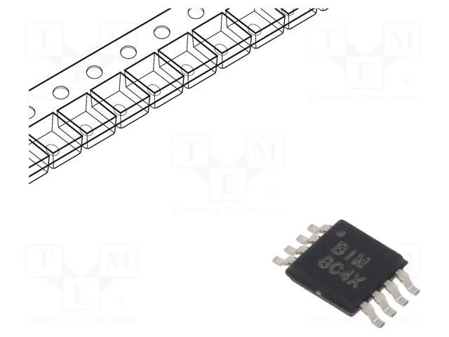 IC: instrumentation amplifier; Ch: 1; VSSOP8; 100mV/V,10kV/V TEXAS INSTRUMENTS INA337AIDGKT