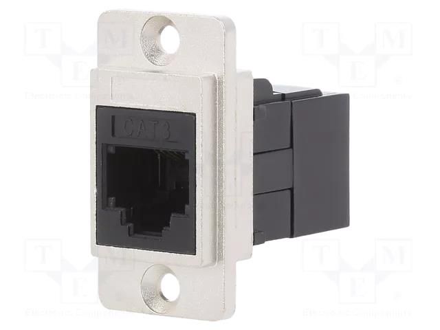 Coupler; DUALSLIM; Cat: 3; 6p4c; RJ11 socket,both sides; 29mm CLIFF CP30723M