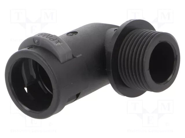 90° angled connector; Thread: metric,outside; polyamide 6; black PMA I-BVWD-M202GT