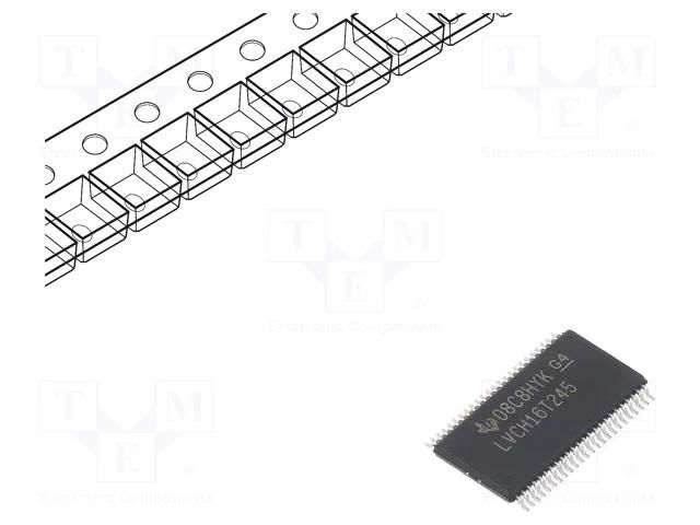 IC: digital; bus transceiver,translator; Ch: 16; CMOS; SMD; TSSOP48 TEXAS INSTRUMENTS SN74LVCH16T245DGGR