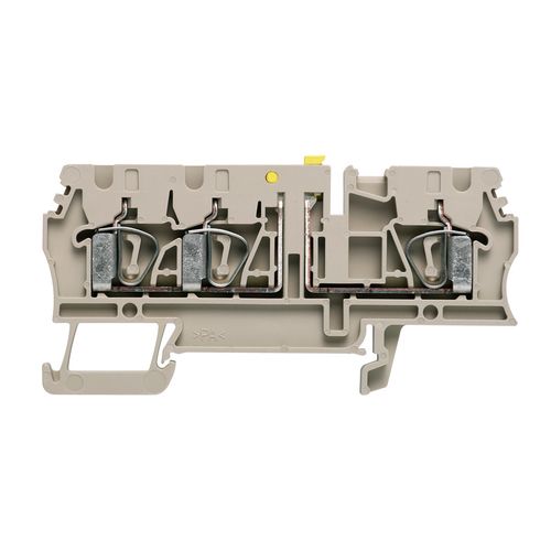 Test-disconnect terminal, Tension-clamp connection, 2.5 mm², 500 V, 20 A, Pivoting, Cross-disconnect: without, Integral test socket: Yes, TS 35, dark Weidmuller 8731720000 04032248404902