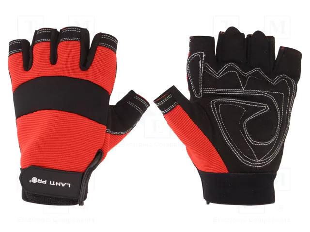 Protective gloves; Size: 11; black-red; microfiber,plastic LAHTI PRO LAHTI-L280611K