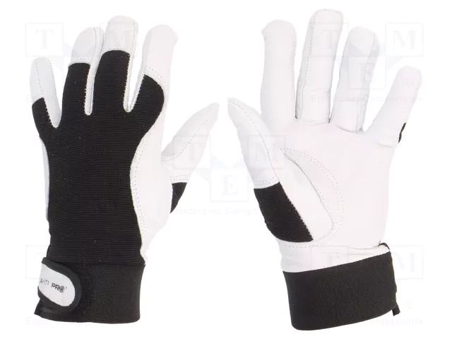 Protective gloves; Size: 9; black; natural leather LAHTI PRO LAHTI-L270809K