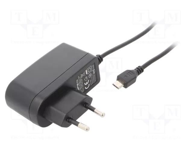 Power supply: switching; mains,plug-in; 5VDC; 2A; 10W; 78.7% ESPE ESPE1005W2E-MUSB