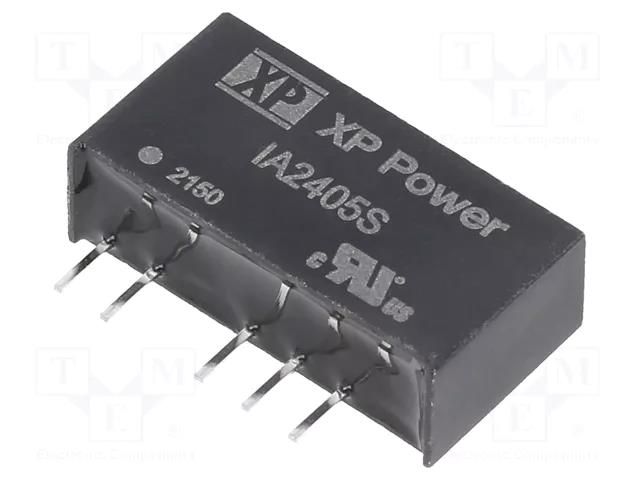 Converter: DC/DC; 1W; Uin: 24VDC; Uout: 5VDC; Uout2: -5VDC; SIP; THT XP POWER IA2405S