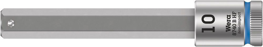 8740 B HF Zyklop bit socket with holding function, 3/8" drive, 10.0x100.0, Wera 05003044001