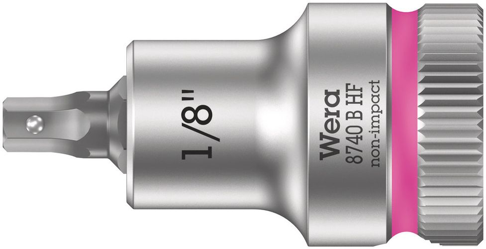 8740 B HF Zyklop bit socket with holding function, 3/8" drive, 1/8"x35.0, Wera 05003080001