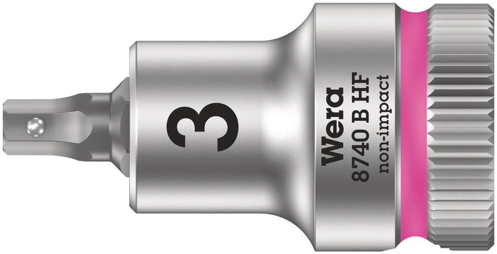 8740 B HF Zyklop bit socket with holding function, 3/8" drive, 3.0x35.0, Wera 05003030001