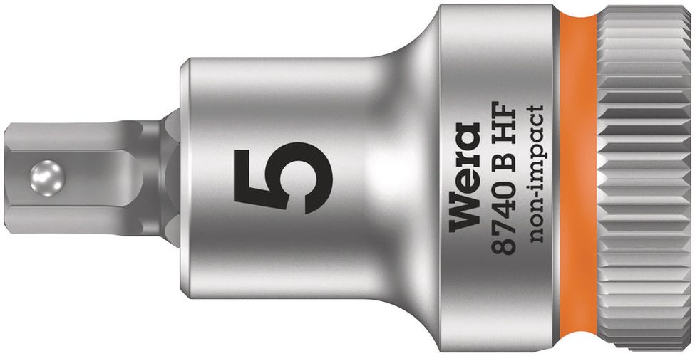 8740 B HF Zyklop bit socket with holding function, 3/8" drive, 5.0x35.0, Wera 05003033001