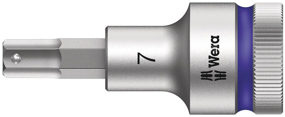 8740 C HF Zyklop bit socket with 1/2" drive with holding function, 7.0x60.0, Wera 05003823001